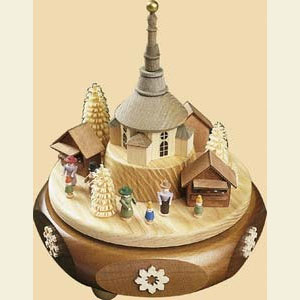 Music Boxes Christmas Music Box Christmas at Seiffen fair - 6 inch - 16 cm