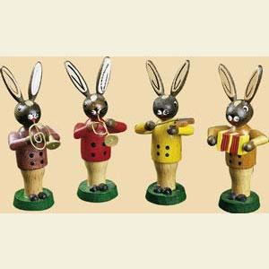 Small Figures & Ornaments Animals Rabbits Bunny quartett - 3 inch - 8 cm