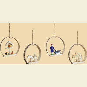 Small Figures & Ornaments Tree Ornaments Misc. Tree Ornaments Ornaments - 4-pcs - 3 inch - 7 cm