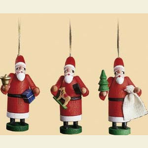 Kleine Figuren & Miniaturen Baumschmuck Weihnachtsmann Weihnachtsmann - 3-teilig - 7 cm