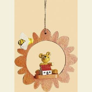 Kleine Figuren & Miniaturen Baumschmuck Sonstiger Baumschmuck Bl�te orange, Teddy - 8,5 cm