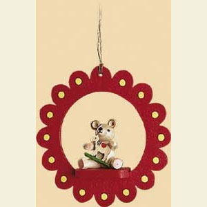 Kleine Figuren & Miniaturen Baumschmuck Sonstiger Baumschmuck Bl�te rot, Teddy - 8,5 cm