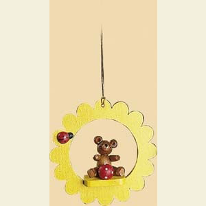 Kleine Figuren & Miniaturen Baumschmuck Sonstiger Baumschmuck Bl�te gelb, Teddy - 8,5 cm