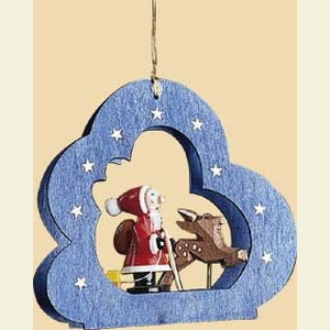 Kleine Figuren & Miniaturen Baumschmuck Weihnachtsmann Wolken, Santa - 9 cm