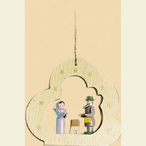 Small Figures & Ornaments Tree Ornaments Misc. Tree Ornaments Clouds - Holy family - 4 inch - 9 cm