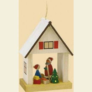 Small Figures & Ornaments Tree Ornaments Santa Claus House - Santa Claus - 3 inch - 8 cm