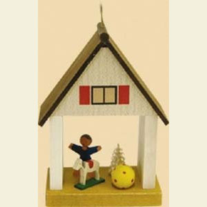 Kleine Figuren & Miniaturen Baumschmuck Sonstiger Baumschmuck Haus - Kinder - 8 cm