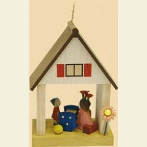 Small Figures & Ornaments Tree Ornaments Misc. Tree Ornaments House - Cradle - 3 inch - 8 cm