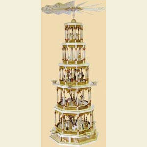 Weihnachtspyramiden 5-st�ckige Pyramiden 5- st�ckige Pyramide Christi Geburt - natur - 123 cm