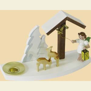 World of Light Candle Holder Angels Candle Holder Advent bells - 4 inch - 10 cm