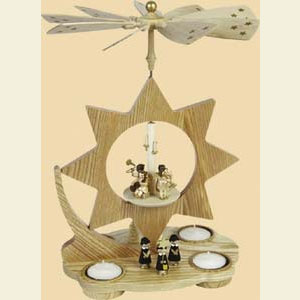 Christmas-Pyramids 1-tier Pyramids 1- tier Tealight-Pyramid Carolers - 12 inch - 30 cm