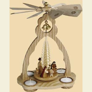 Weihnachtspyramiden 1-st�ckige Pyramiden 1- st�ckige Glockenpyramide Christi Geburt - 29 cm