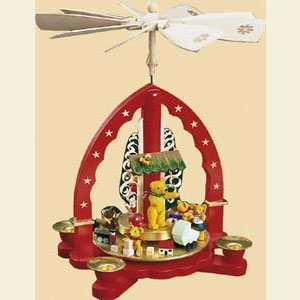 Christmas-Pyramids 1-tier Pyramids 1- tier Pyramid Bear children - 11 inch - 27 cm