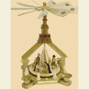 Weihnachtspyramiden 1-st�ckige Pyramiden 1- st�ckige Kirchenpyramide Christi Geburt - 27 cm