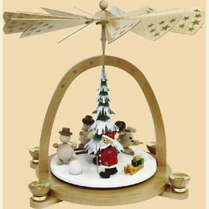 Weihnachtspyramiden 1-st�ckige Pyramiden 1- st�ckige Pyramide Schneem�nner - 40 cm