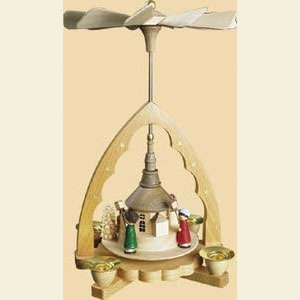Weihnachtspyramiden 1-st�ckige Pyramiden 1- st�ckige Pyramide Seiffener Kirche - 19 cm