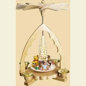 Christmas-Pyramids 1-tier Pyramids 1- tier Pyramid Bear children - 7 inch - 19 cm