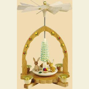 Weihnachtspyramiden 1-st�ckige Pyramiden 1- st�ckige Pyramide Hasen - 19 cm