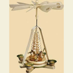 Christmas-Pyramids 1-tier Pyramids 1- tier Pyramid Angel natural wood - 11 inch - 28 cm