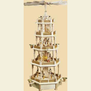 Weihnachtspyramiden 5-st�ckige Pyramiden 5- st�ckige Pyramide Christi Geburt natur - 70 cm