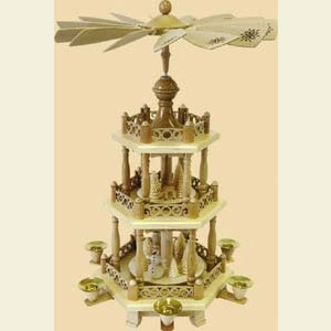 Christmas-Pyramids 3-tier Pyramids 3- tier Pyramid Baroque fence - 19 inch - 47 cm