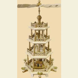 Weihnachtspyramiden 4-st�ckige Pyramiden 4- st�ckige Pyramide Barockzaun - 57 cm