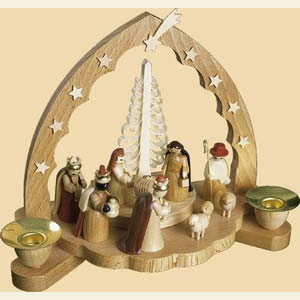 Lichterwelt Kerzenhalter Christi Geburt Kerzenhalter Christi Geburt - 17 cm