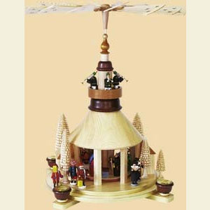 Weihnachtspyramiden 2-st�ckige Pyramiden 2- st�ckige Pyramide Seiffener Kirche - 53 cm