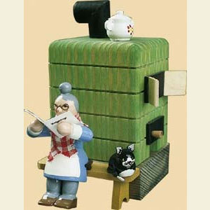 R�ucherm�nner Sonstige Figuren R�ucherm�nnchen Rauchofen Oma - 10 cm