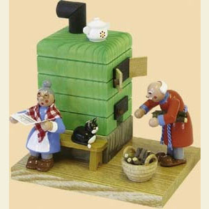 Smokers Misc. Smokers Smoker Smoking oven Grandmother and Grandfather - 4 inch - 10 cm