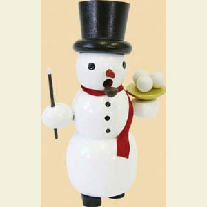 R�ucherm�nner Schneem�nner R�ucherm�nnchen Schneemann mit Schneeb�llen - 13 cm