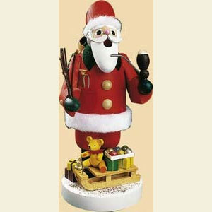 R�ucherm�nner Weihnachtsm�nner R�ucherm�nnchen Weihnachtsmann auf Schlitten - 19 cm