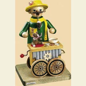 R�ucherm�nner Berufe R�ucherm�nnchen Leierkastenmann mit Spielwerk - 17 cm