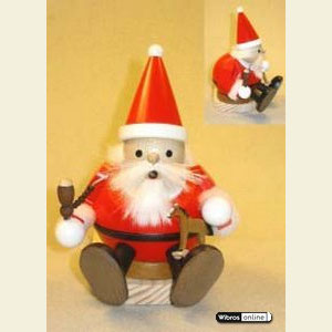 R�ucherm�nner Weihnachtsm�nner R�ucherm�nnchen Weihnachtsmann - sitzend - 15 cm