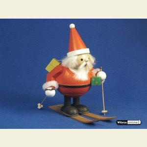R�ucherm�nner Weihnachtsm�nner R�ucherm�nnchen Auf Skiern - 19 cm