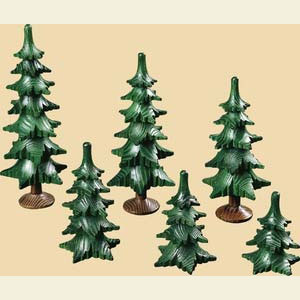 Small Figures & Ornaments Accessories Tree - 3 levels without trunk - 2 inch - 6 cm