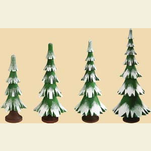 Kleine Figuren & Miniaturen Zubeh�r Glitzertanne - 6 Kr�nze - 28 cm