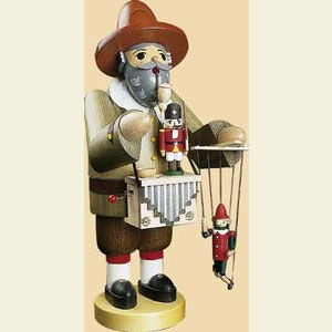 R�ucherm�nner Berufe R�ucherm�nnchen Puppenspieler mit Spielwerk - 36 cm