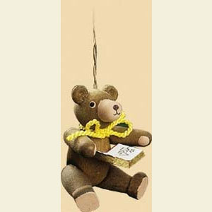 Kleine Figuren & Miniaturen Baumschmuck Sonstiger Baumschmuck B�r mit Buch - 5,5 cm