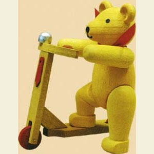 Small Figures & Ornaments Animals Bears Bear with Scooter - 3 inch - 7 cm