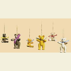 Kleine Figuren & Miniaturen Baumschmuck Sonstiger Baumschmuck B�ren - 6-teilig - 3 & 5 cm