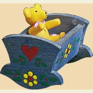 Small Figures & Ornaments Animals Bears Bear in Cradle - 2 inch - 5 cm