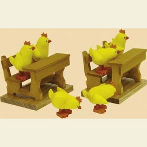 Kleine Figuren & Miniaturen Tiere K�ken K�kengruppe - 6-teilig - 5 cm
