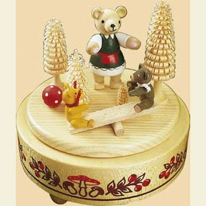 Spieldosen Diverse Motive Spieldose B�renwippe - 16 cm
