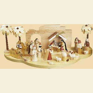Kleine Figuren & Miniaturen Krippen Gro�e Weihnachtskrippe - 34 cm hoch