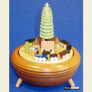 Music Boxes Misc. Motifs Music Box Train Station - 14 cm / 6 inch