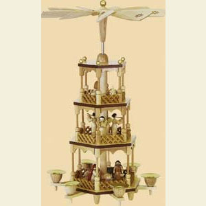 Weihnachtspyramiden 3-st�ckige Pyramiden 3- st�ckige Pyramide Christi Geburt natur - 40 cm
