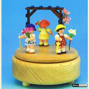 Spieldosen Diverse Motive Spieldose Blumenkinder - 14 cm
