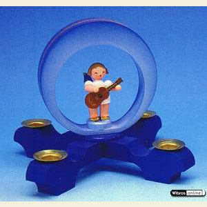 World of Light Candle Holder Angels Angelmusician - 13 cm / 5 inch