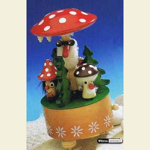 Music Boxes Misc. Motifs Music Box Mushroom